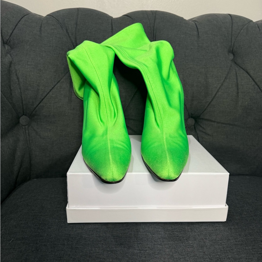 Balenciaga Lime Green Booties